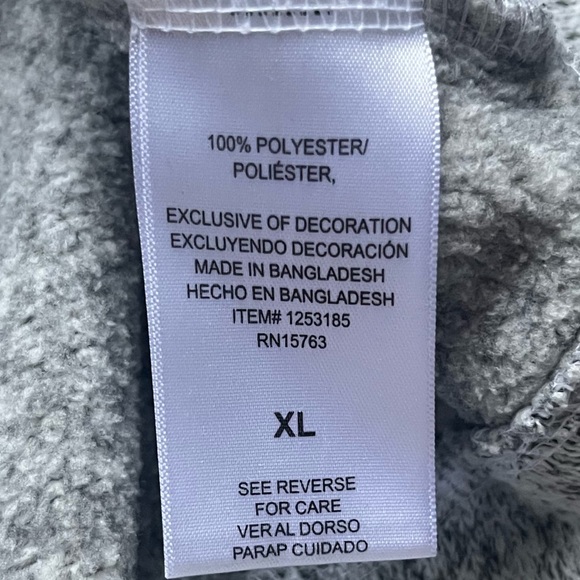 Champion Elite Gray NCAA University of Washington Button Collar Sweatshirt XL - Picture 6 of 8